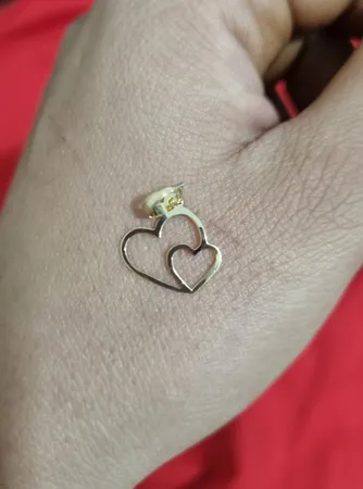 آویز گردنبند طلا 18 عیار زنانه مدل دو قلب کد S2079