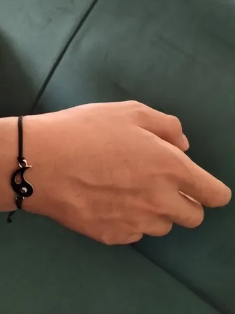 دستبند مدل دوستی یین و یانگ کارما بسته 2 عددی