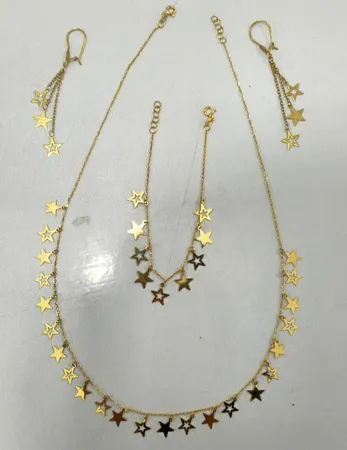 دستبند طلا 18 عیار زنانه طلای مستجابی مدل ستاره کد M18