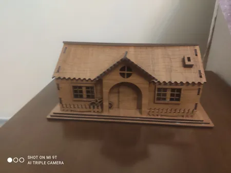 جعبه دستمال کاغذی طرح کلبه کد 0120