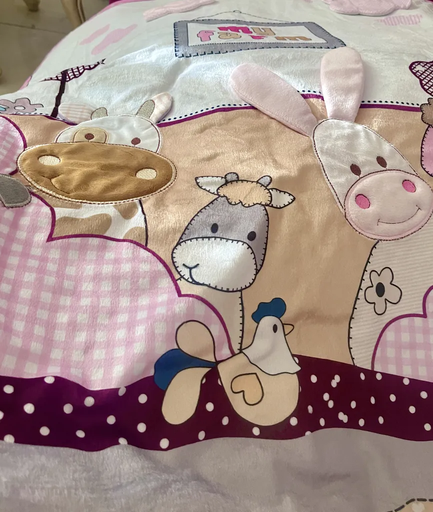 سرویس خواب نوزادی نی نی بان طرح مزرعه مجموعه 5 عددی