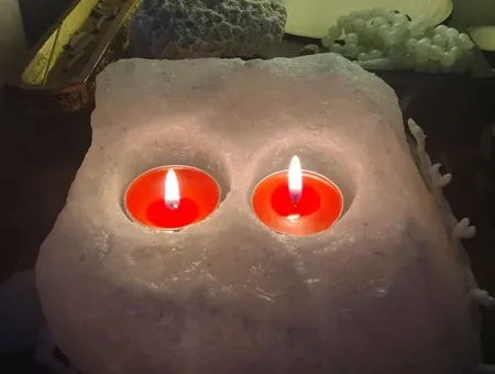 جا شمعی سنگ نمک مدل LT403