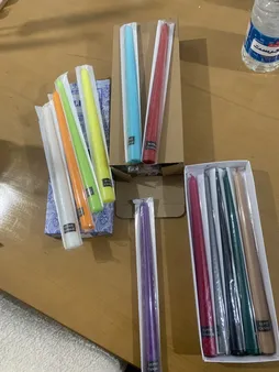 شمع مدل قلمی 30cm بسته 12 عددی