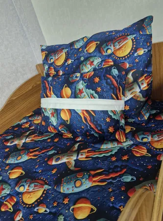 پارچه ملحفه عرض 1.5 متر پارچه باما طرح سه بعدی فضایی کهکشهان کد 5013492