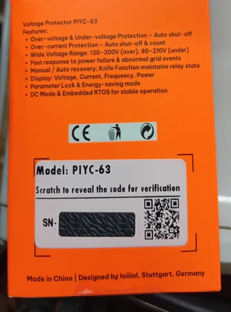 محافظ ولتاژ 63 آمپر لویول مدل PIYC-63