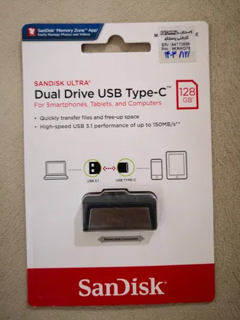 فلش مموری سن دیسک مدل Ultra Dual Drive USB Type-C ظرفیت 128 گیگابایت