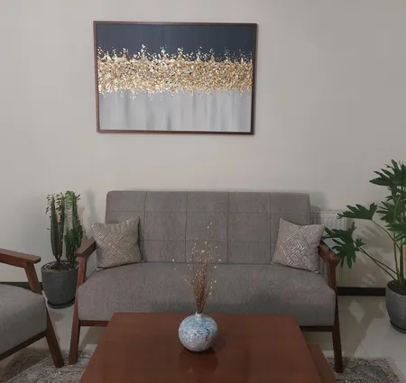 تابلو نقاشی اکرلیک  ورق طلا مدل تلالو نور کد B12080