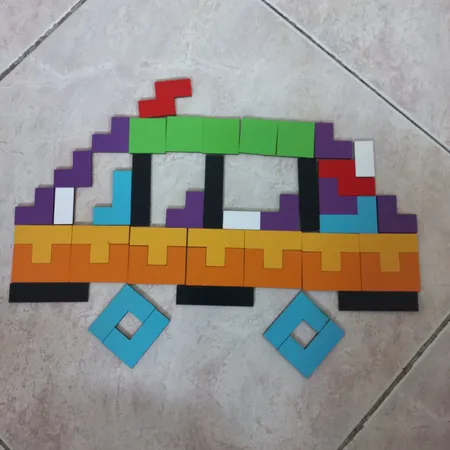 پازل 40 تکه مدل تانگرام روسی