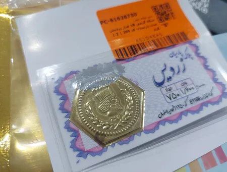 سکه گرمی 18 عیار زردیس مدل پارسیان کد 200