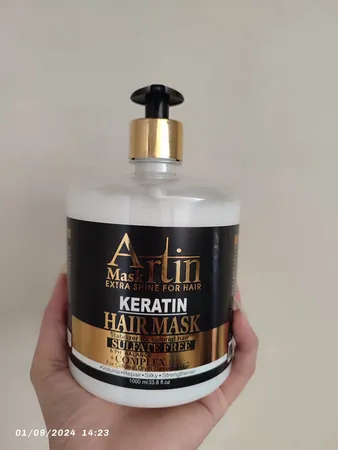 ماسک مو آرتین مدل کراتین و روغن آرگان حجم 1000 میلی لیتر
