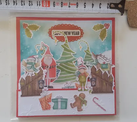 کارت پستال مدل کریسمس طرح سه بعدی