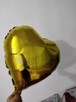 بادکنک فویلی مدل قلب طلایی سایز 120