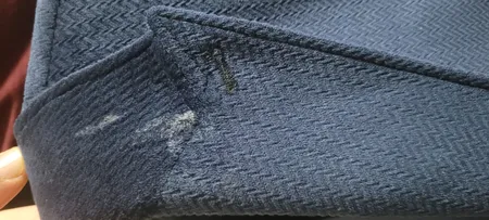 پالتو مردانه مدل مخمل LO یقه بلیزر رنگ سرمه ای روشن