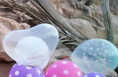 بادکنک تولد مدل باران بسته سه عددی