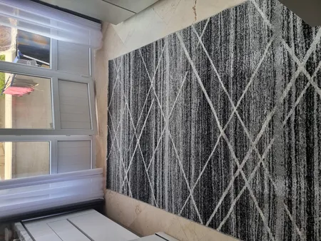 فرش ماشینی ساوین کد 4083 زمینه مشکی