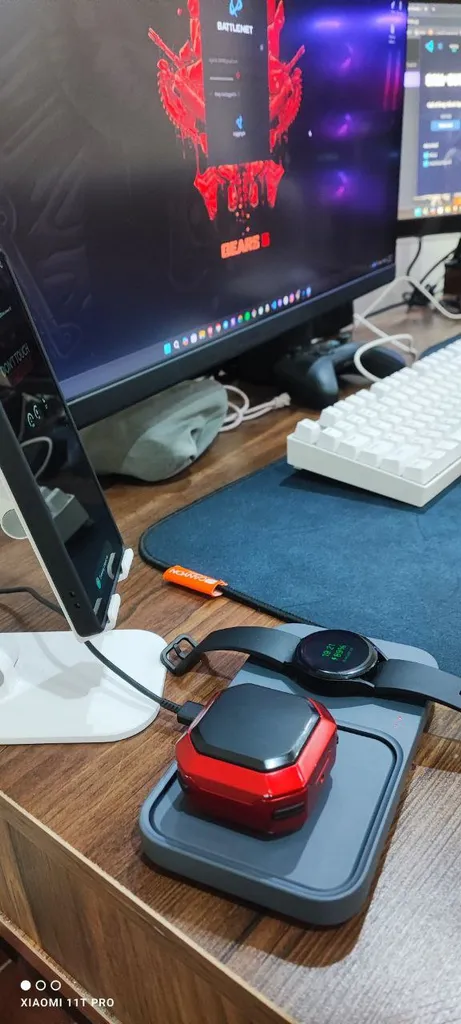 شارژر بی سیم سامسونگ مدل EP-P5400 به همراه شارژر 25وات