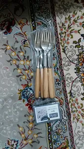 تجریه خرید سرویس قاشق و چنگال 12 پارچه مدل دسته چوبی