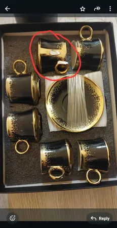 ست فنجان و نعلبکی 12 پارچه مدل خمره ای