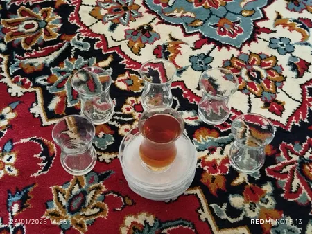 ست استکان نعلبکی 12پارچه کاوه سری گلجام کد 218