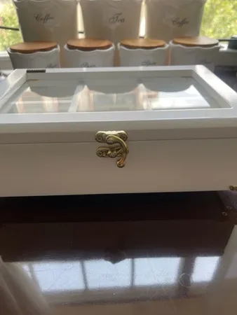 ست سطل و جای دستمال کد 4021 به همراه جعبه تی بگ و جاکاردی