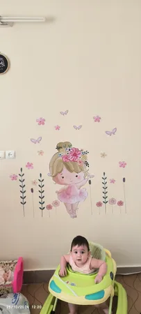 استیکر دیواری کودک راتیانا مدل happy girl کد 02