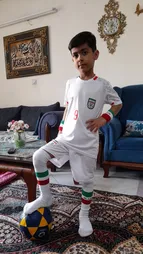 ست 5 تکه لباس ورزشی پسرانه طرح ایران مدل جام جهانی2022