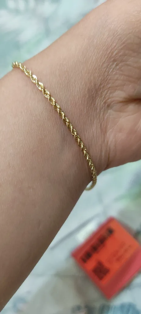 دستبند طلا 18 عیار زنانه مدل طنابی سوپر 750