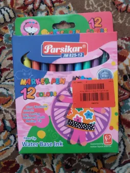 ماژیک رنگ آمیزی 12 رنگ پارسیکار مدل JM825-12a