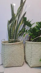 سبد حصیری مدل استوانه17-27 بسته سه عددی