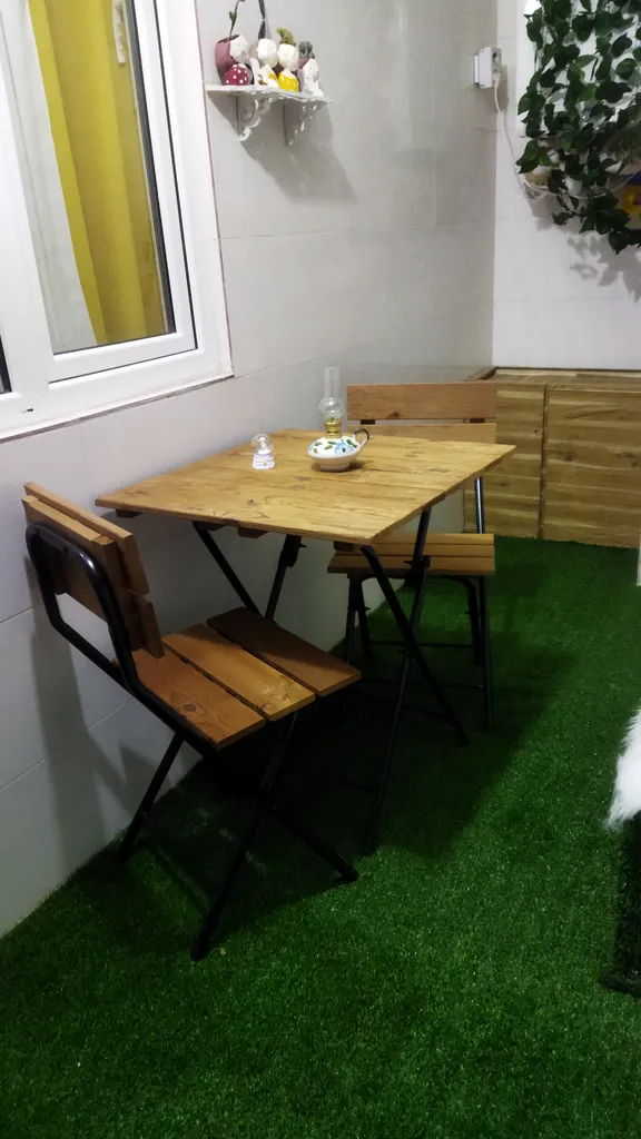 میز و صندلی ناهارخوری دونفره مدل تاشو کد 6064