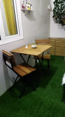 میز و صندلی ناهارخوری دونفره مدل تاشو کد 6064