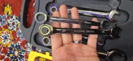 آچار یک سر تخت یک سر جغجغه ای جاب مدل J-10007 مجموعه 7 عددی