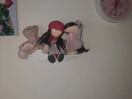 شلف دیواری اتاق کودک مدل ابر کد 2