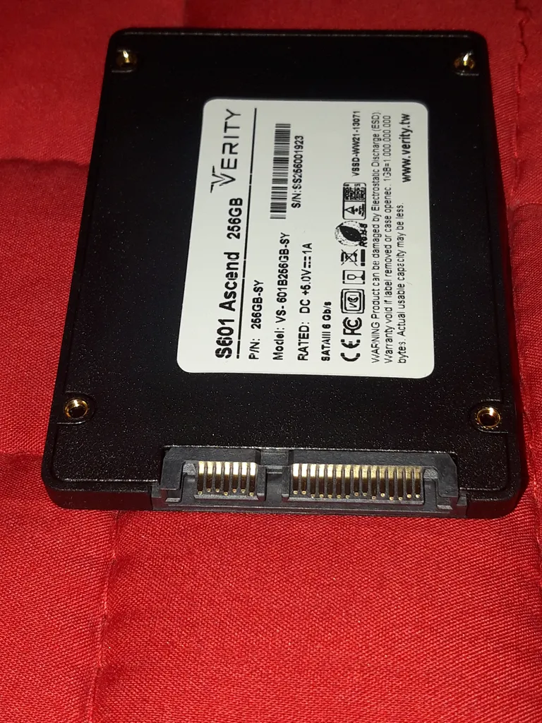 اس اس دی اینترنال وریتی مدل S601 ظرفیت 256 گیگابایت