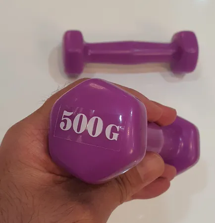 دمبل وزنه پویا مدل روکش دار وزن 0.5 کیلوگرم بسته 2 عددی