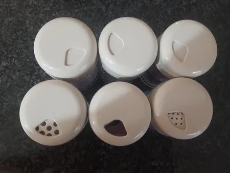 نمک پاش سه کاره کریستال زیباسازان بسته 6 عددی