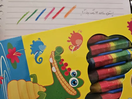 پاستل روغنی 2+12 رنگ آریا کد 2027 Mr. Croc