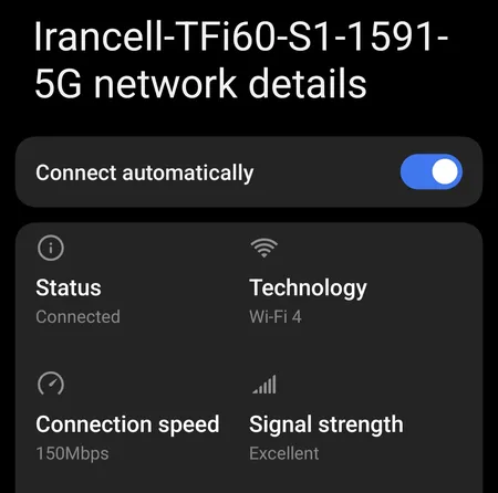 مودم 4G/TD-LTE ایرانسل مدل TF-I60 S1
