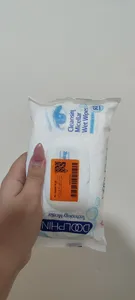 تجریه خرید دستمال مرطوب پاک کننده آرایش دلفین مدل 001 بسته 60 عددی