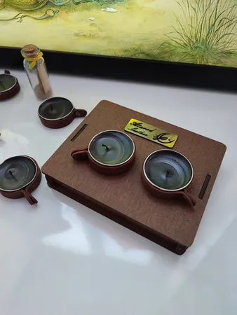 جاشمعی چرم عطارد مدل W03 مجموعه 9 عددی