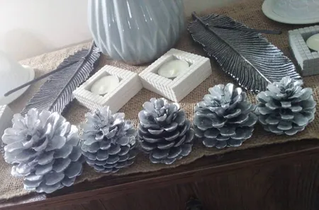 میوه تزیینی کاج مدل 121111مجموعه 5 عددی