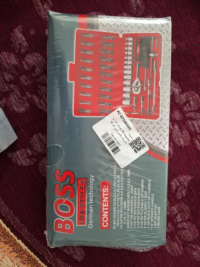 مجموعه 46 عددی آچار و سری بکس باس کد 46s