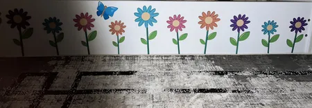 استیکر چوبی باروچین طرح گل و پروانه