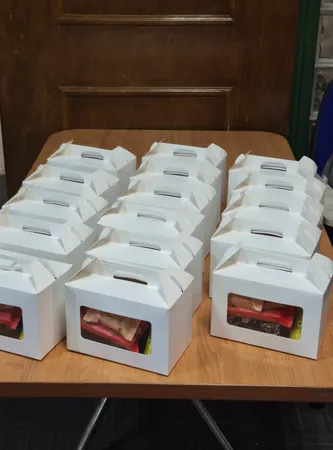 ظرف یکبار مصرف مدل جعبه پذیرایی طرح دفاعیه بسته 10 عددی