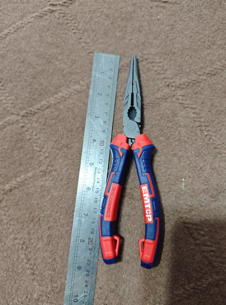 انبر دم باریک و پرس سرسیم وایرشو فوق صنعتی ایمتاپ مدل EPLRL0821 سایز 8 اینچ