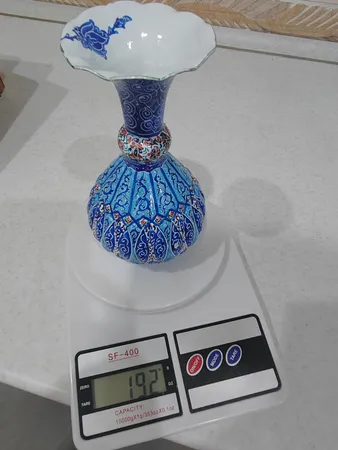 گلدان مینا کاری مدل شلغمی کد G16