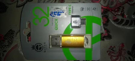 فلش مموری کوئین تک مدل QUICK C-PLUS ظرفیت 32 گیگابایت به همراه مبدل type-C