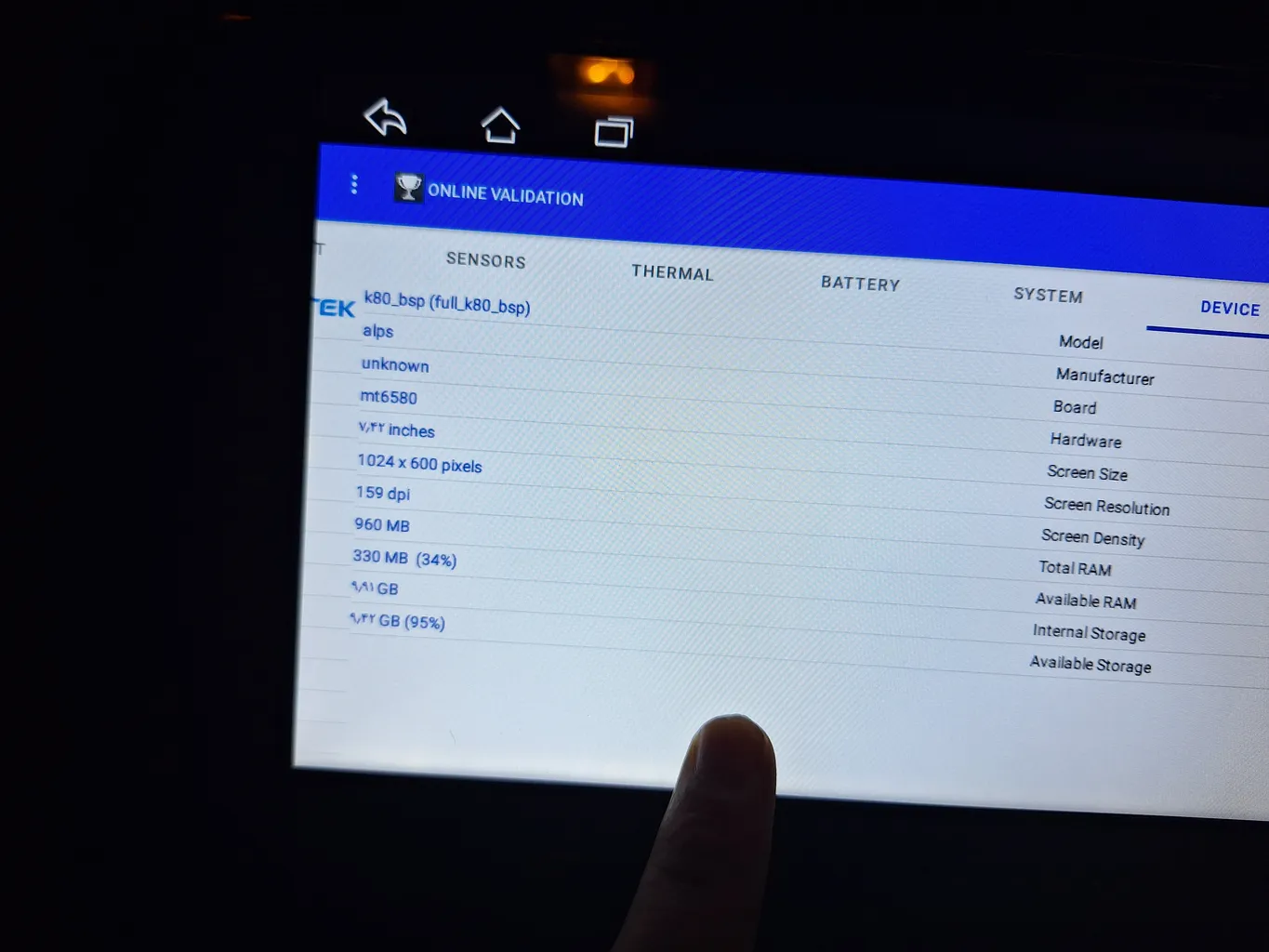 مانیتور خودرو راک مدل اندروید مناسب برای چانگان cs35