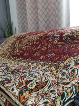 رومیزی ترمه نگین خاتم یزد طرح افشاری کد ZRSH