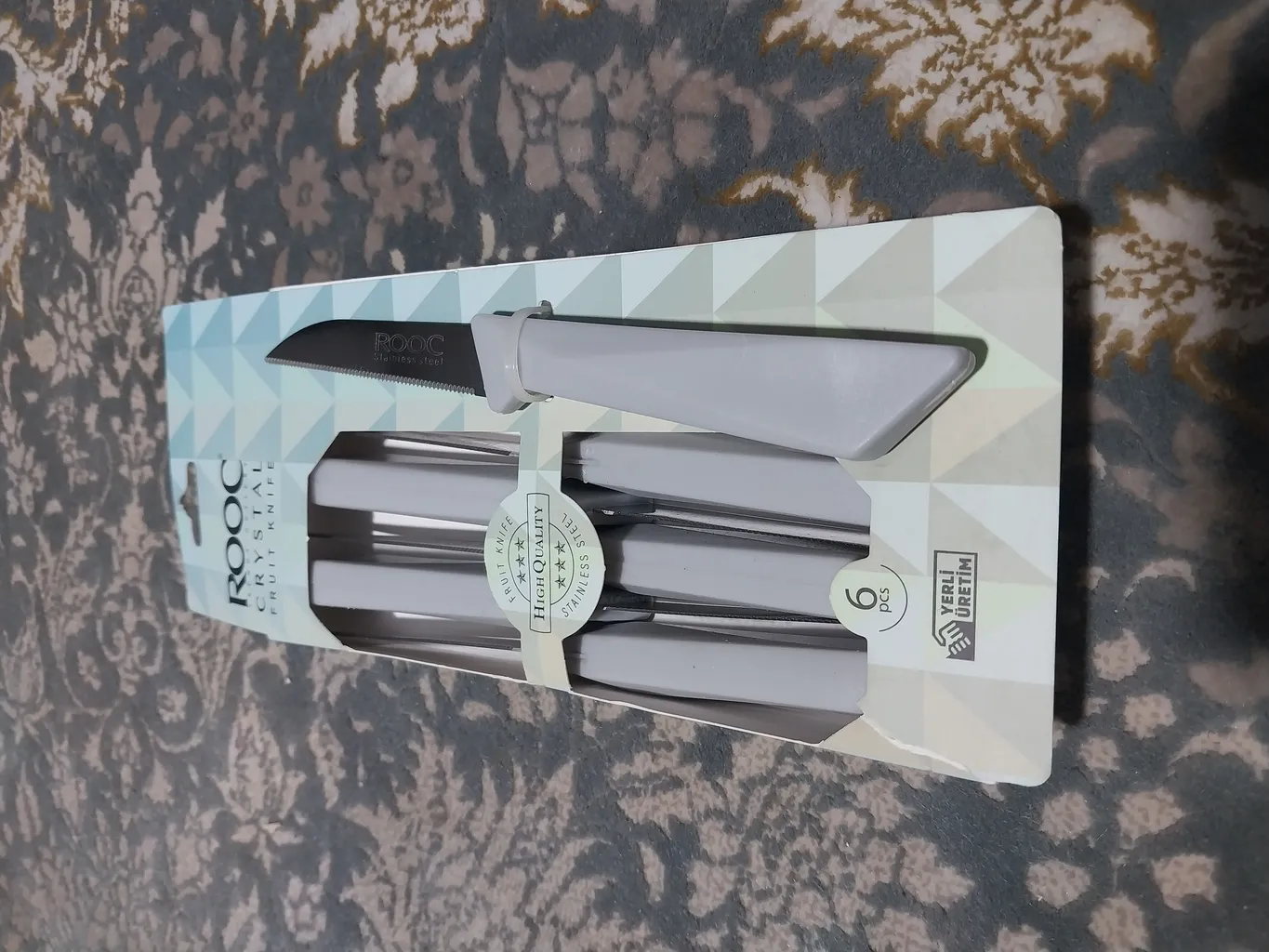 کارد میوه‌خوری روک مدل تیغه دندانه دار مجموعه شش عددی